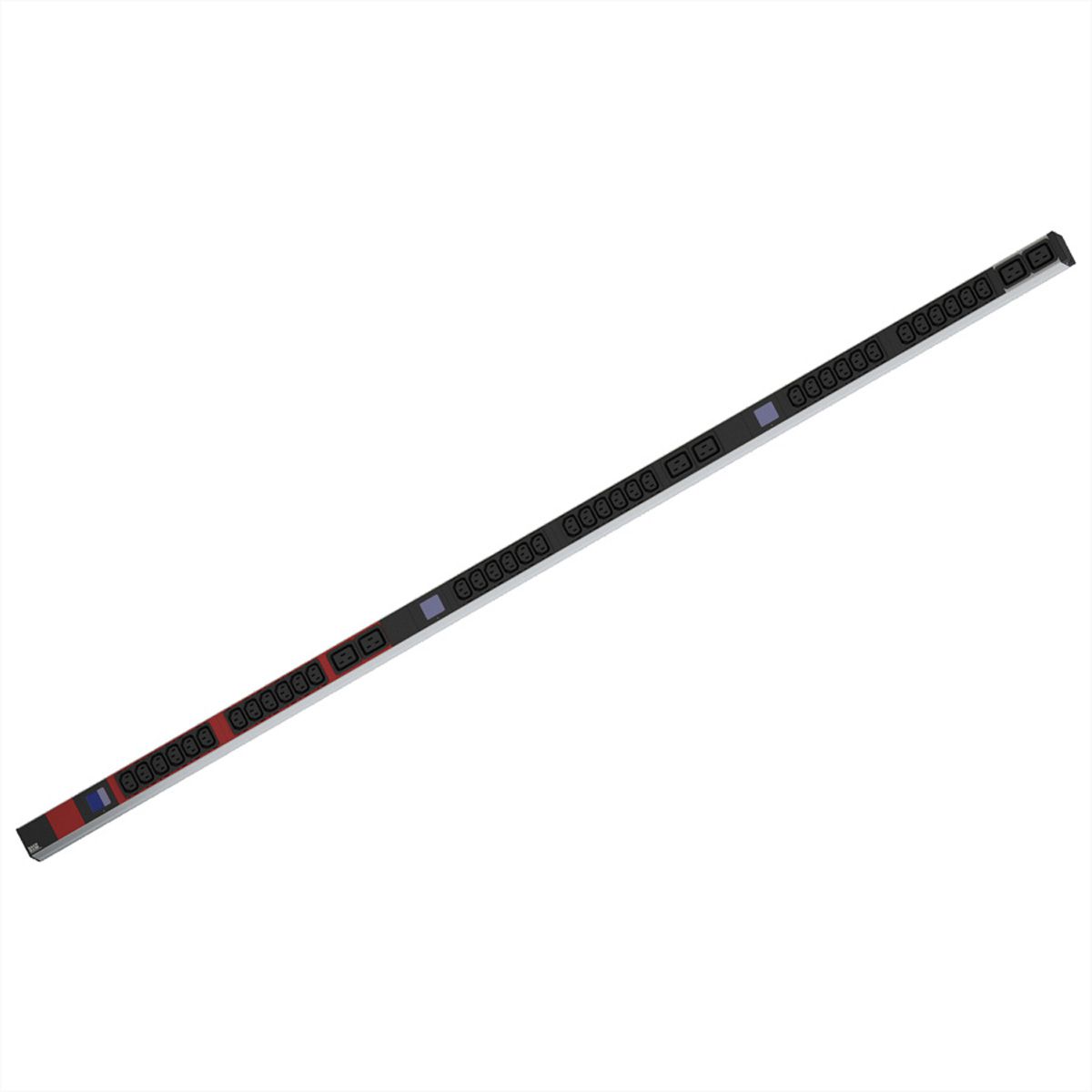 BACHMANN BN0500 PDU 19" 1U 36xC13, 6x C19, mesure de puissance, prise CEE 3x16A, rouge