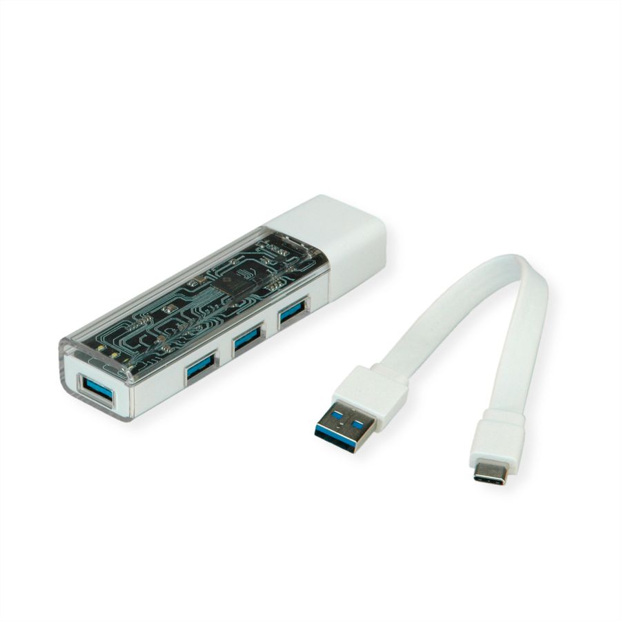 ROLINE Hub USB 3.2 Gen 1, 4 ports, type A+C