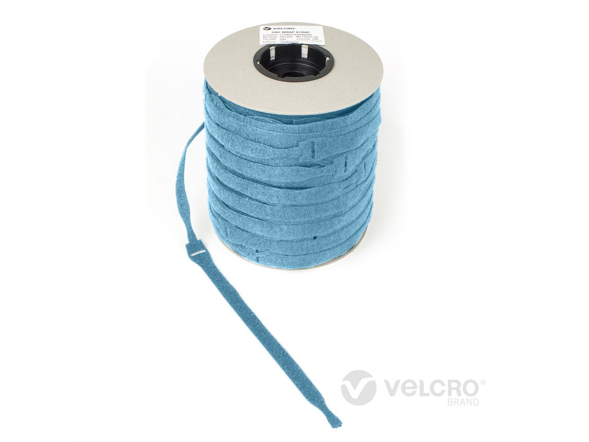 VELCRO® One Wrap® Strap 20mm x 330mm, 750 pièces, turquoise