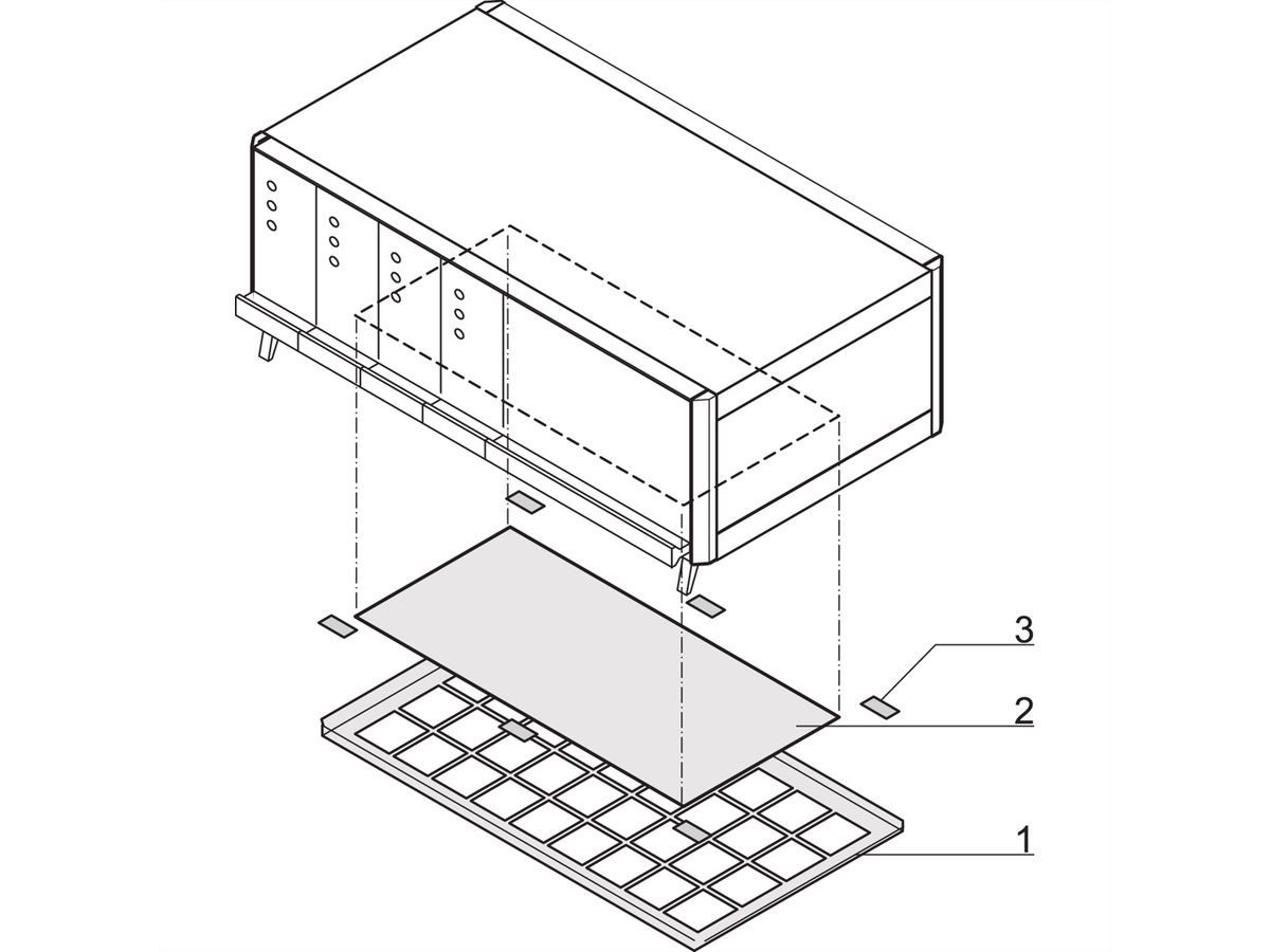SCHROFF RatiopacPRO, remplacement du filtre à air, 63 HP