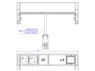 BACHMANN DESK2 2xUTE 1xUSB C 60W 1xCM 0,2m GST18 RAL9005