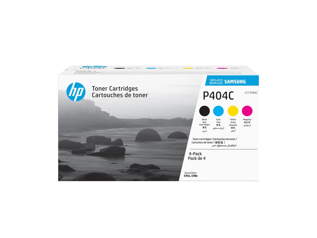 Samsung CLT-P404C Pack de 4 cartouches authentiques de toner cyan/magenta/jaune/noir
