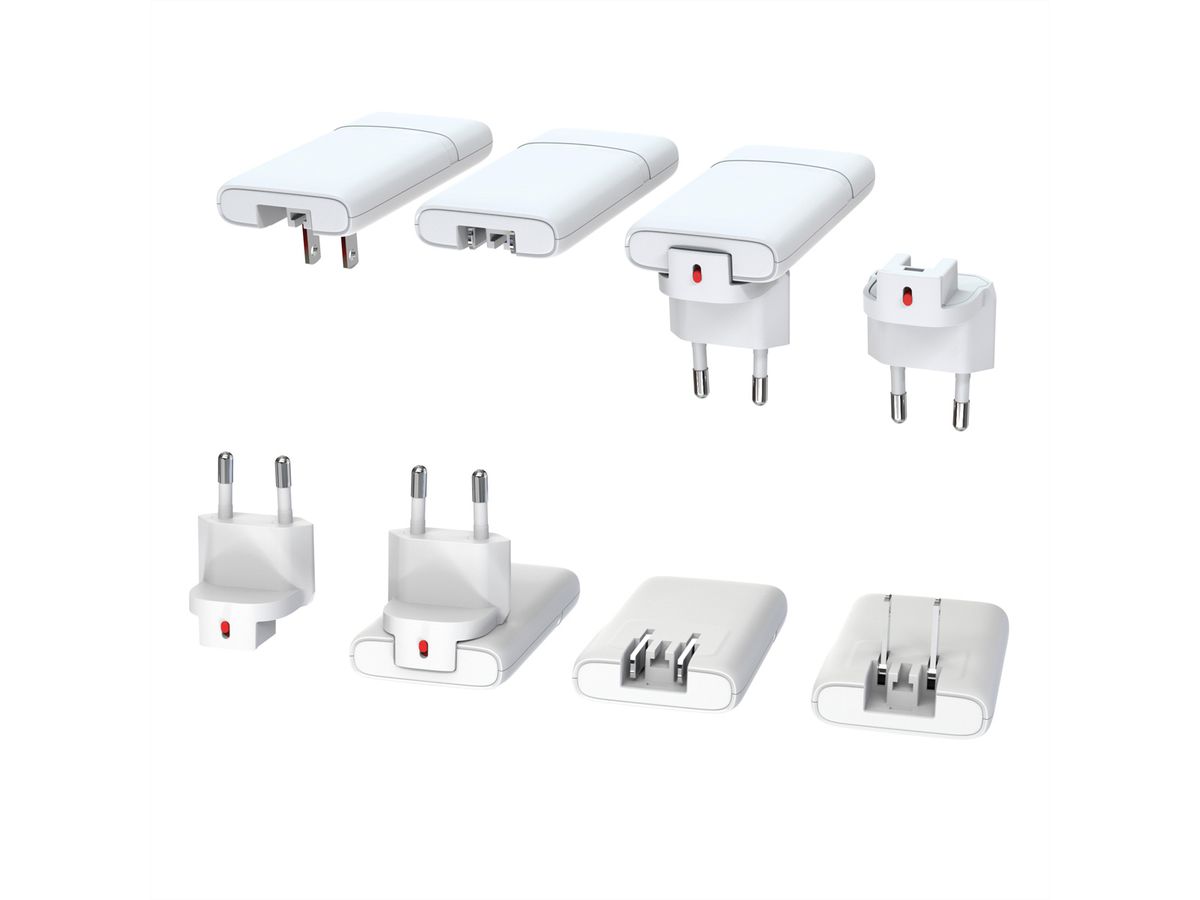 VALUE Chargeur USB, 2 ports type A+C, 65W, prise euro / US