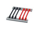 Accessoire pour rail de guidage SCHROFF, PC, 160 mm, 2 mm de largeur de rainure, rouge