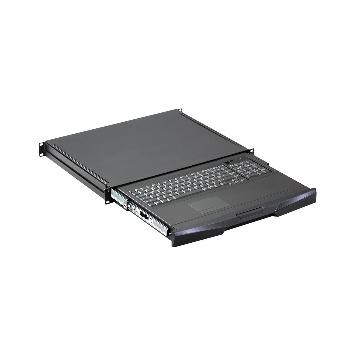SCHROFF Tiroir 19" avec clavier 1 U, Touchpad, RAL 9005, clavier allemand