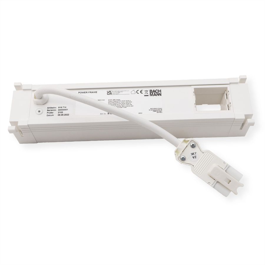 BACHMANN POWER FRAME 2xUTE 1xCM 1xUSB A/C 22W 0,2m GST18