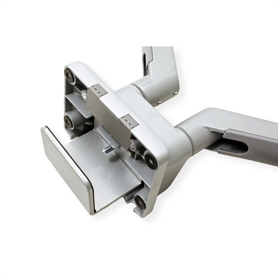 ROLINE Support double LCD, fixation sur bureau, vérin à gaz, 5 articulations, 17-23", jusqu'à 2x 9 kg, argent