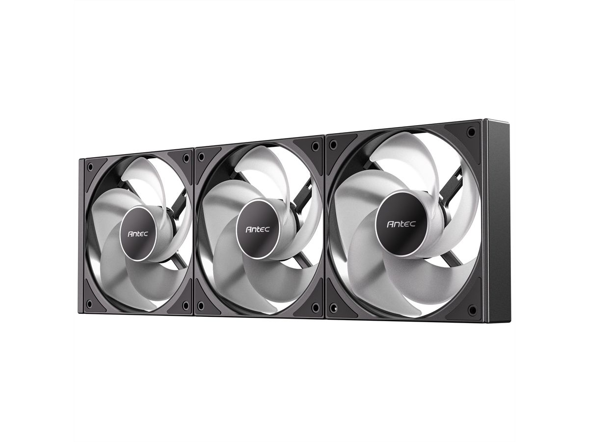 ANTEC C120 ARGB Ventilateur de boîtier PC inversé 120 mm, lot de 3, noir