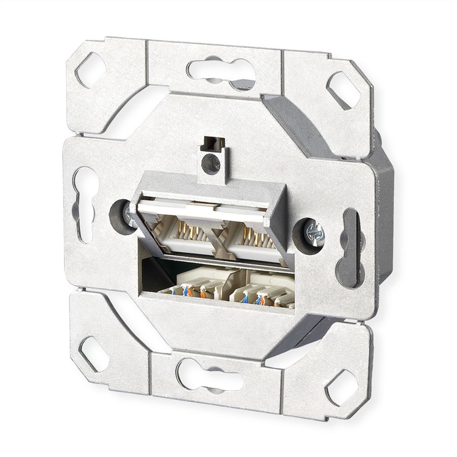 METZ CONNECT E-DAT C6A 2 port encastré sans cache