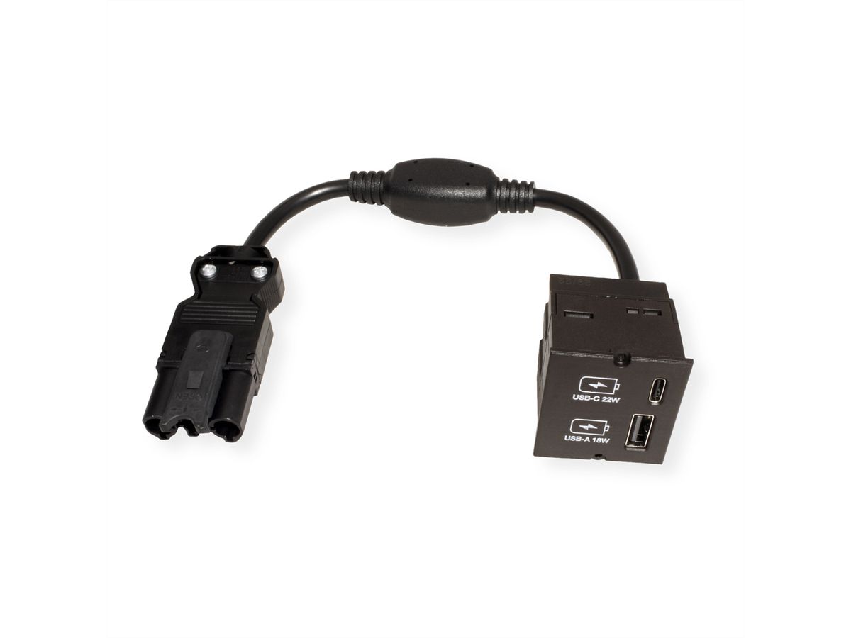 BACHMANN Module Custom USB Double-chargeur, noir