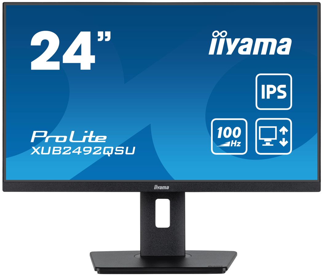 iiyama ProLite XUB2492QSU-B1 écran plat de PC 60,5 cm (23.8") 2560 x 1440 pixels Wide Quad HD LED Noir