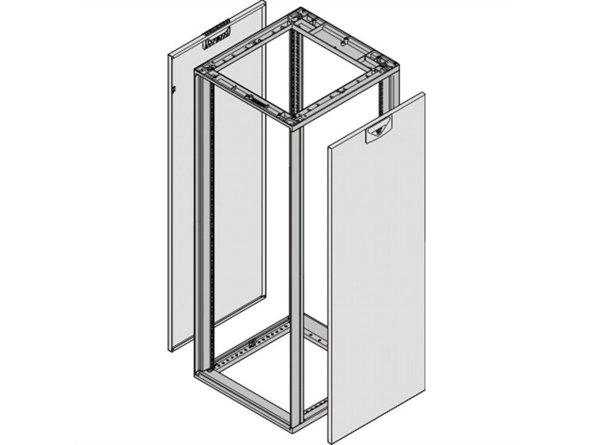 Panneau latéral Novastar SCHROFF pour usage intensif, RAL 7035, 20 U 600D
