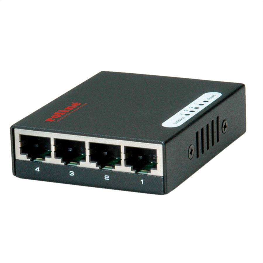 ROLINE Switch Gigabit Ethernet, Pocket, 4 ports