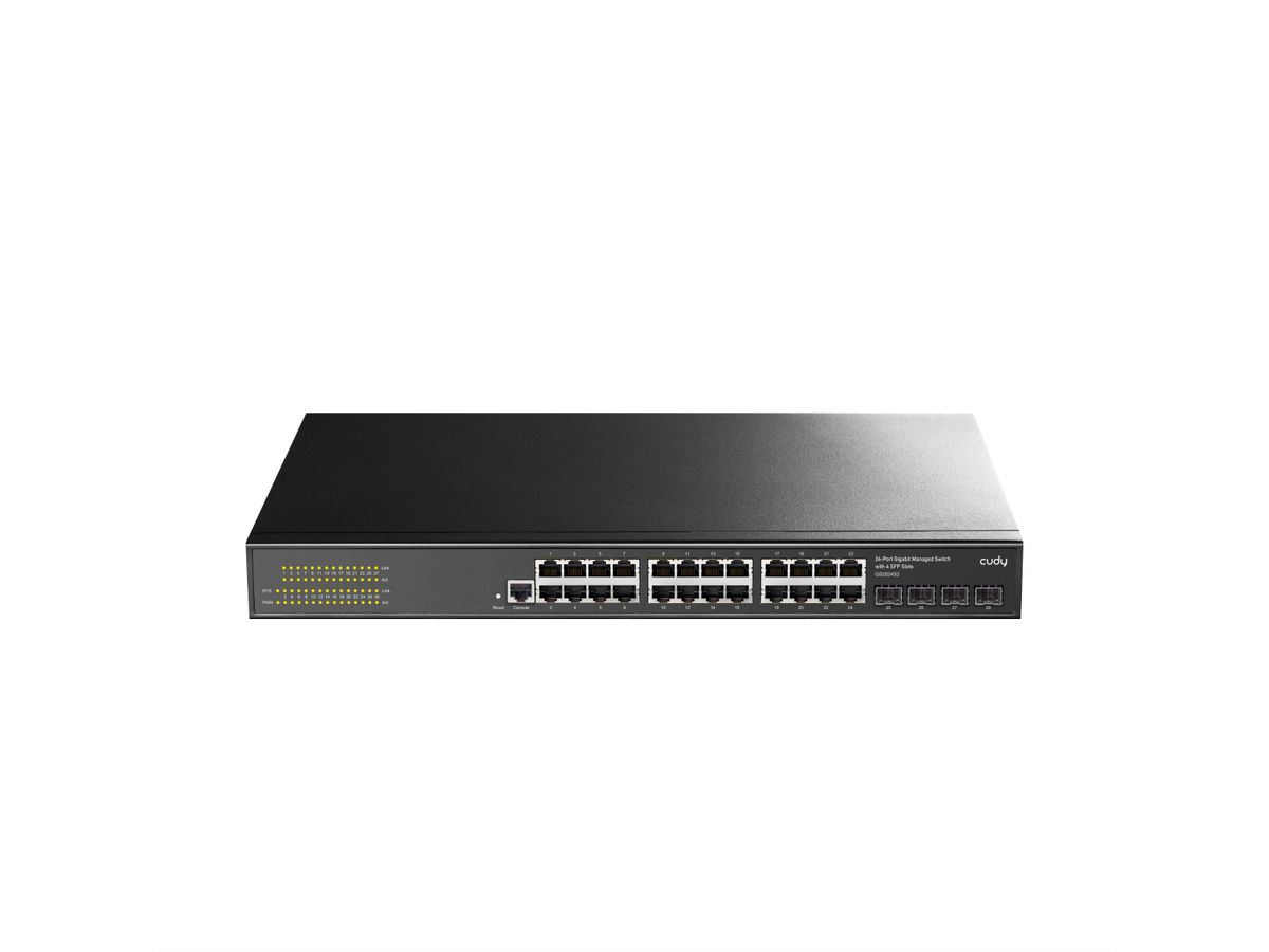 CUDY GS2024S2 Switch Gigabit 24 ports de couche 2 géré, avec 4 emplacements SFP Gigabit