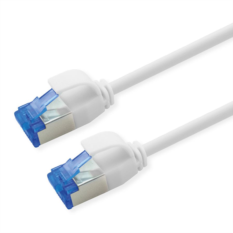 ROLINE Cordon Cat.6A (Classe EA) S/FTP (PiMF), LSOH, PoE , blanc, 7 m