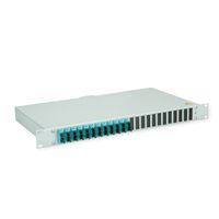 TELEGÄRTNER BASIS eco Panneau FO avec coupleurs, 12x SC Duplex, turquoise, OM3
