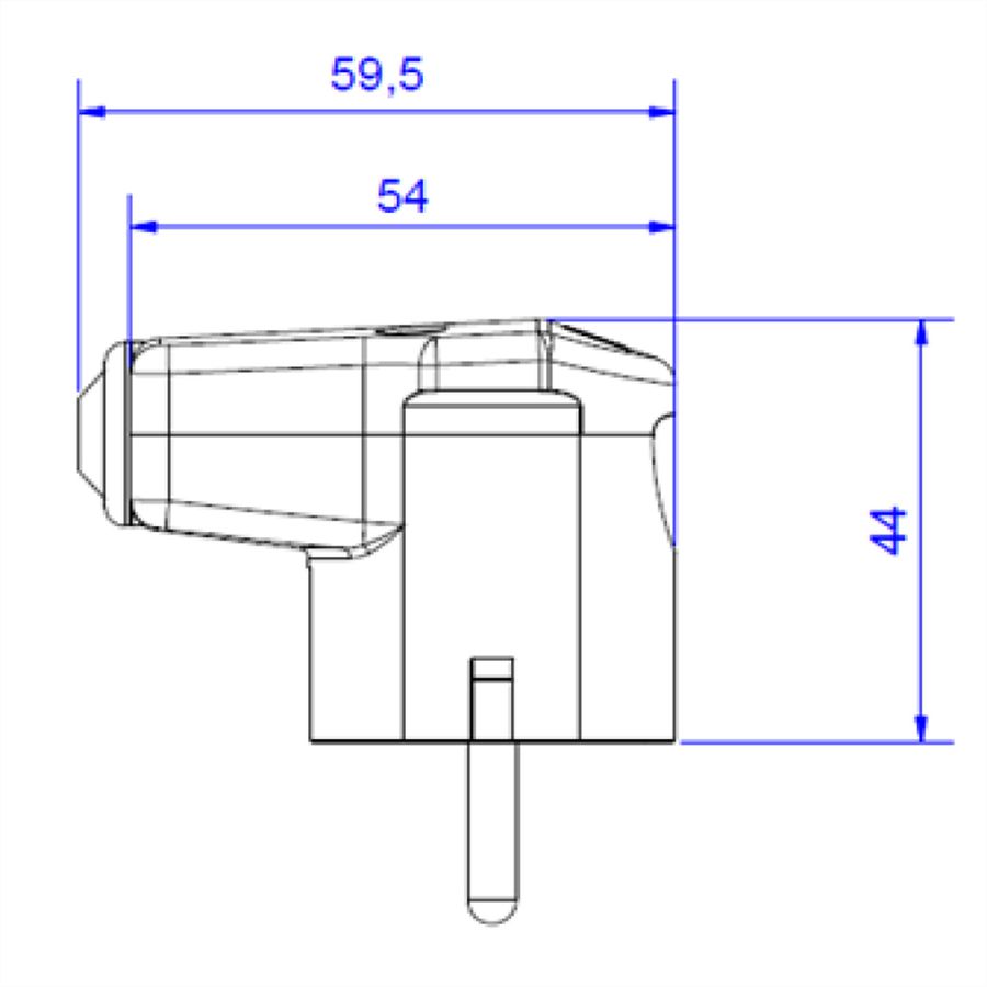 BACHMANN Connecteur coudé à monter blanc