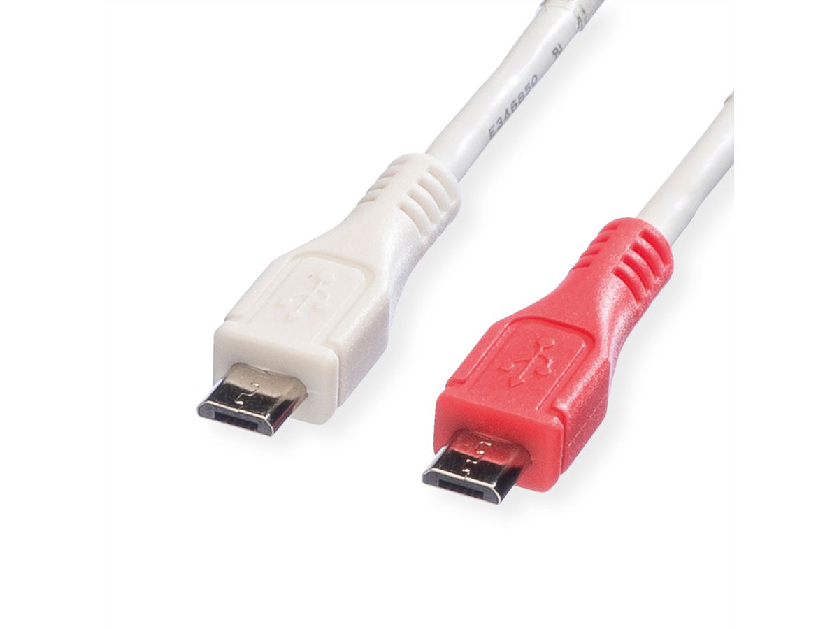 VALUE Câble chargeur USB 2.0, Micro B - Micro B, M/M, 0,3m