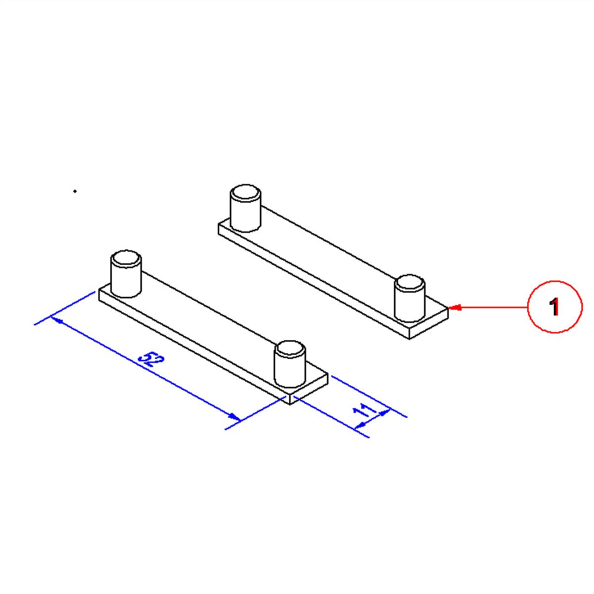 BACHMANN STEP Bandes de protection, lot de 2 pièces
