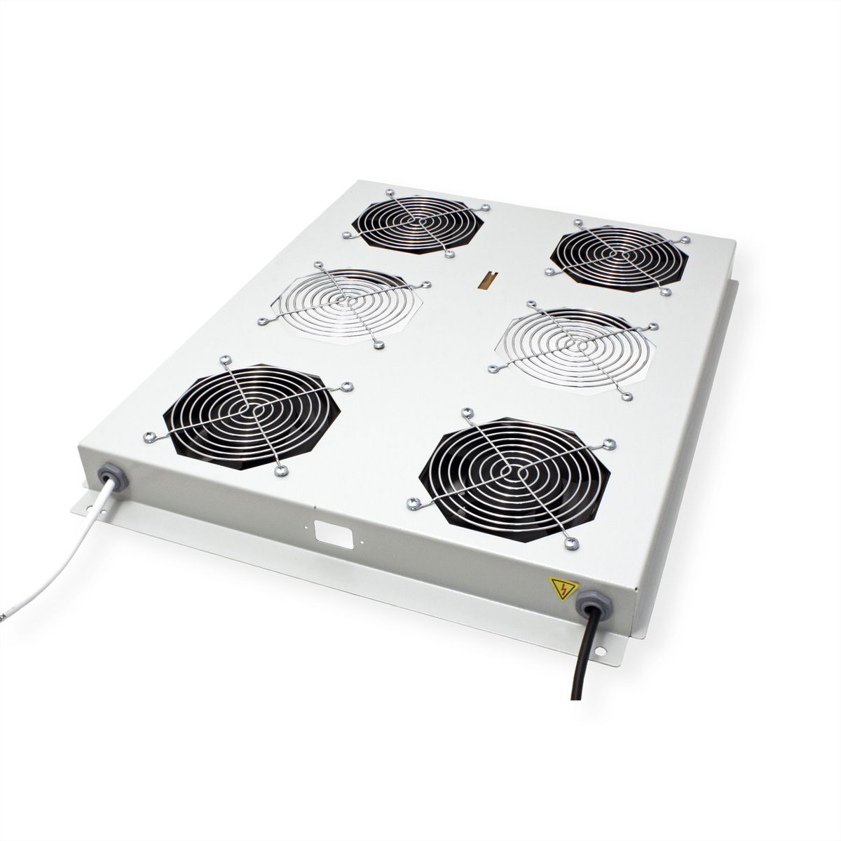 ROLINE 19" Unité de ventilation de toit, 4 ventilateurs, Thermostat pour baie serveur, grise