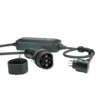 ROLINE Câble portable de recharge VE CEE7/7 - Type2, 1 phase, 250VAC (1P+N+E), 32 A, 7,4 kW, 3 m