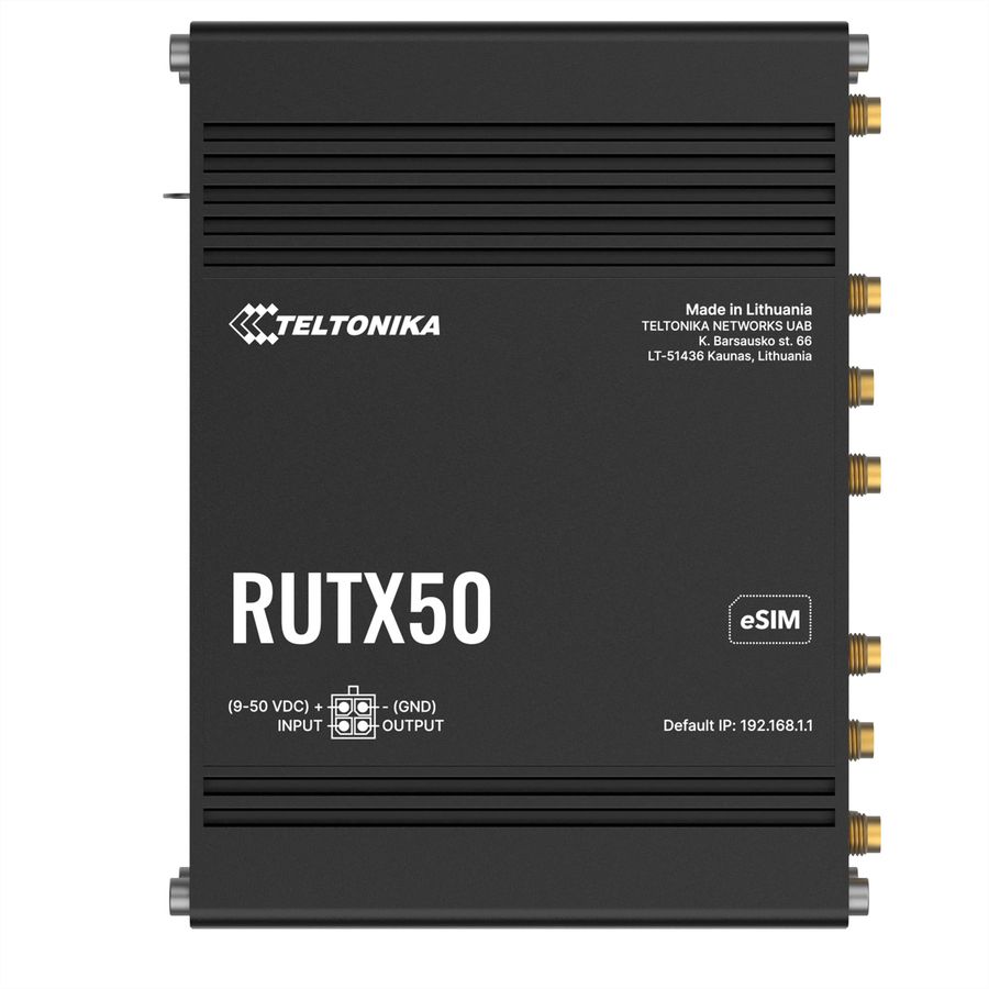 TELTONIKA RUTX50 5G/4G/LTE Routeur industriel eSIM Version