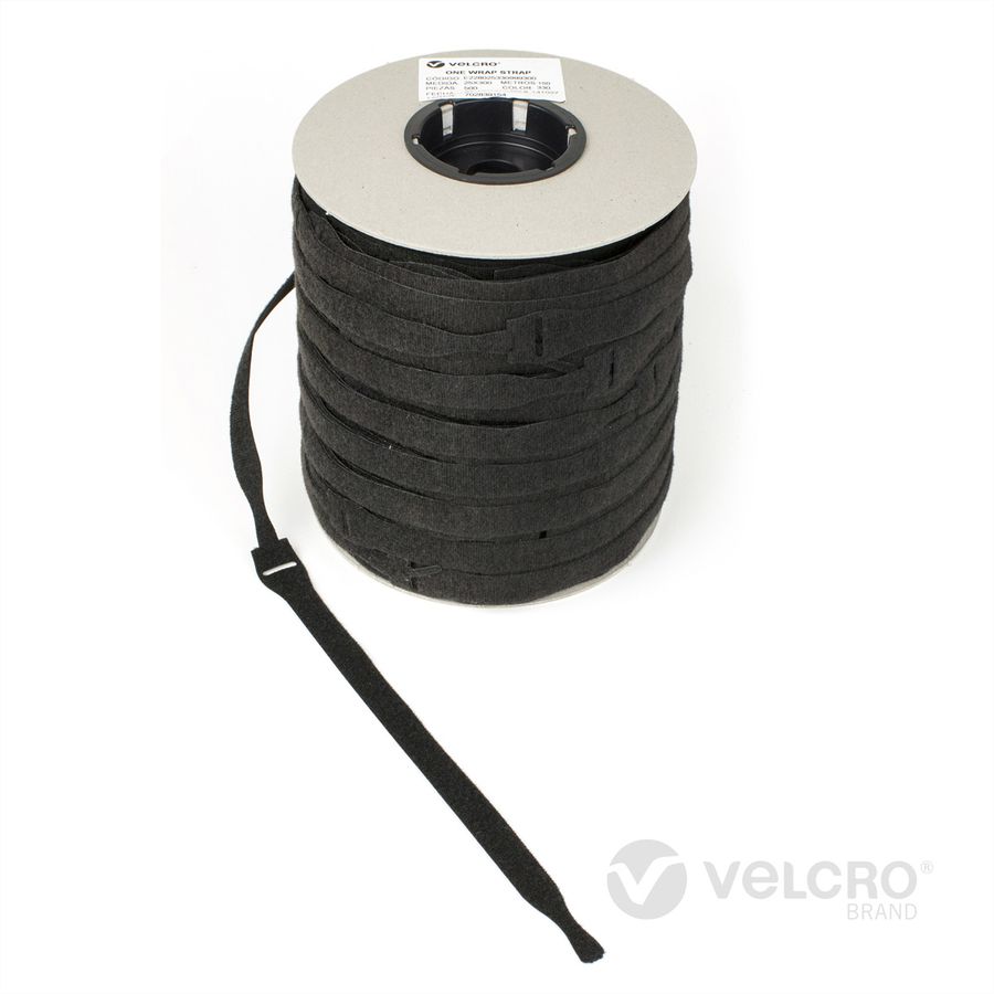 VELCRO® One Wrap® Strap 25mm x 300mm, 750 pièces, noir