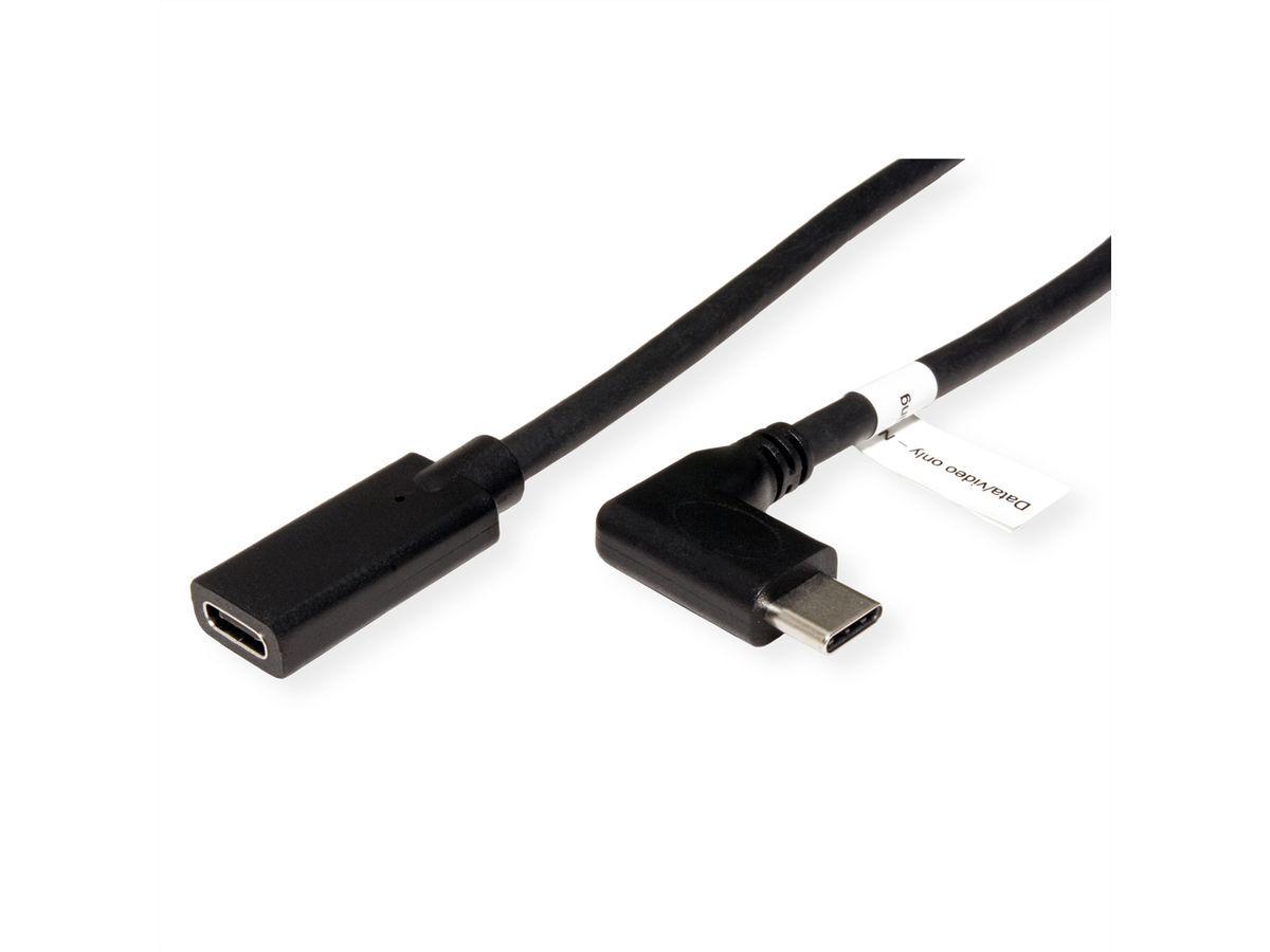 ROLINE Câble d'extension vidéo USB typeC (DP Alt Mode) C-C, M/F, noir, 2 m