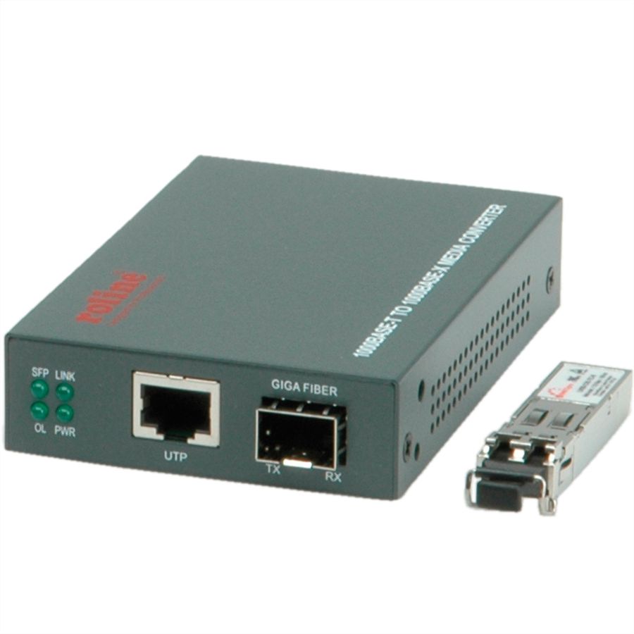 ROLINE Convertisseur Gigabit, RJ-45 - LC (avec module mini-GBIC)