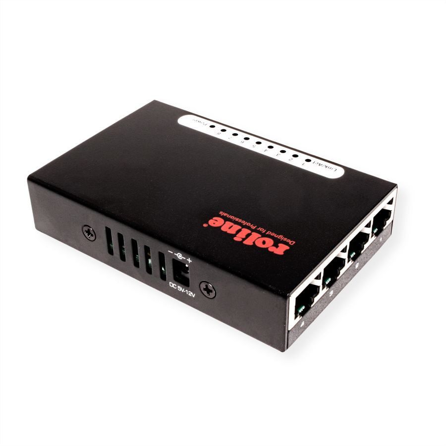 ROLINE Fast Ethernet Switch, Pocket, 8 ports