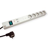 BACHMANN Prise multiple, 1UH 5x UTE, interrupteur, parasurtenseur et filtre, 2m
