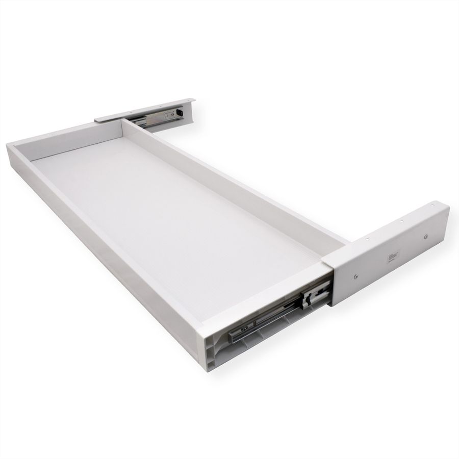 VALUE Tiroir sous bureau ultra-mince, grand modèle, blanc