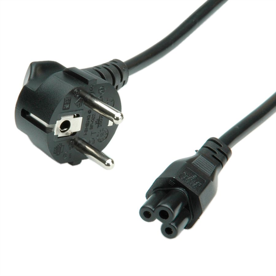 ROLINE Câble d'alimentation, pour notebook, noir, 0,8 m