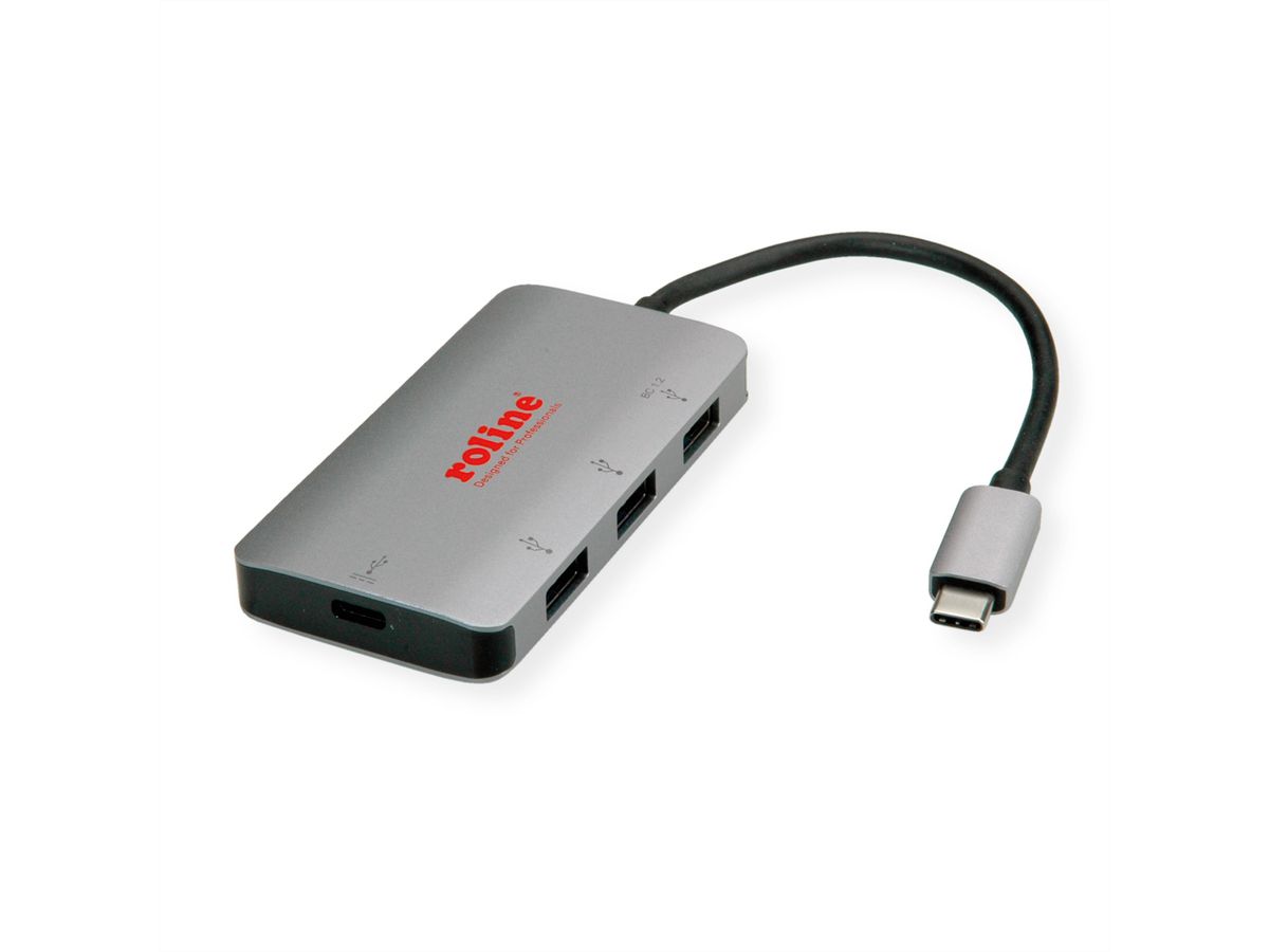 ROLINE Hub USB 3.2 Gen 1, 3 ports, prise type C (PD+Data)