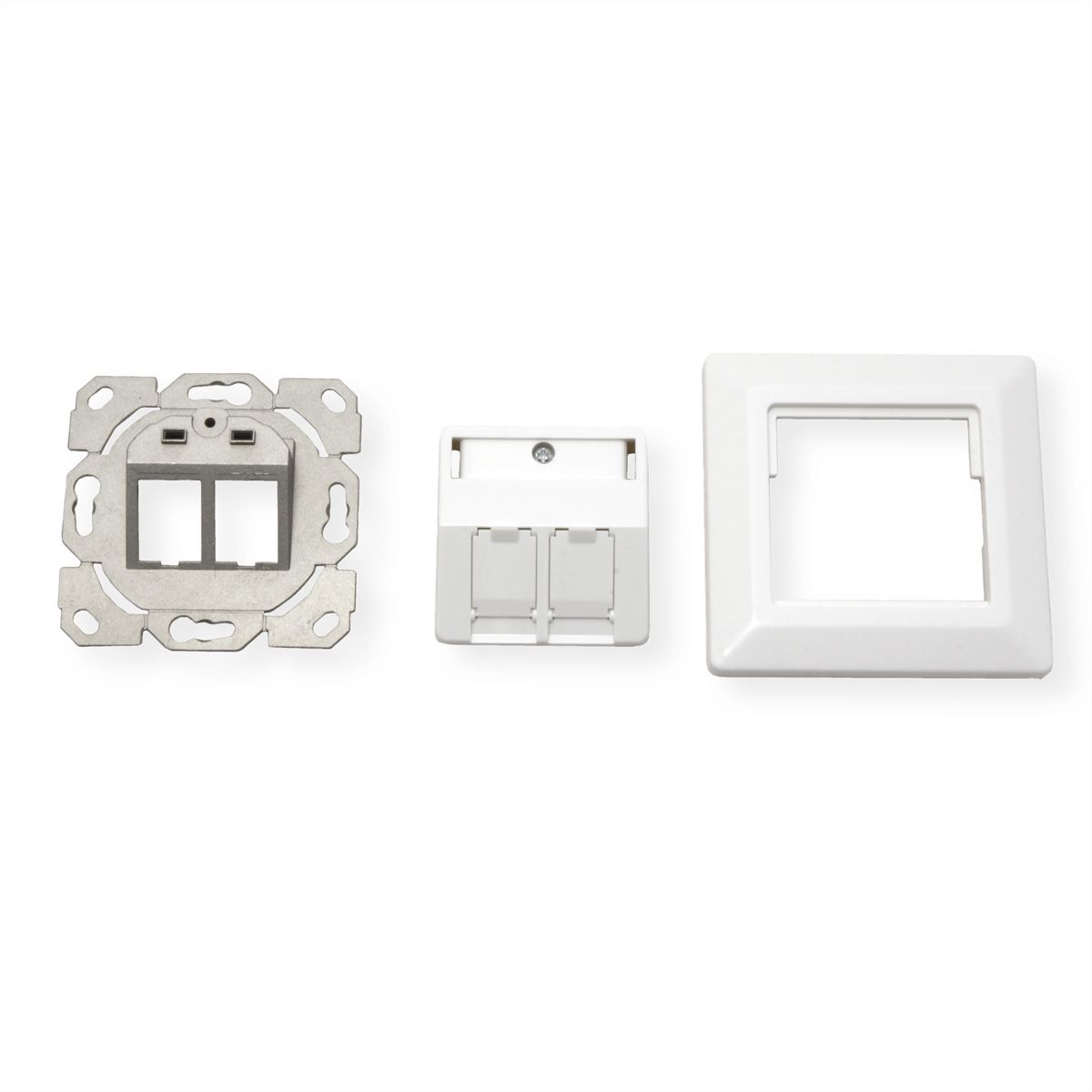 ROLINE Embase pour modules, 2 ports, pour keystones