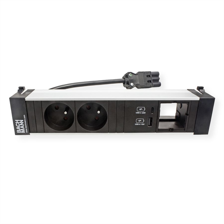 BACHMANN POWER FRAME M 2xUTE 1xCM 1xUSB A/C 22W 0,2m GST18
