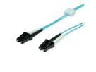 saCon Câble FO duplex 50/125µm OM3, LC/LC, turquoise, 1 m