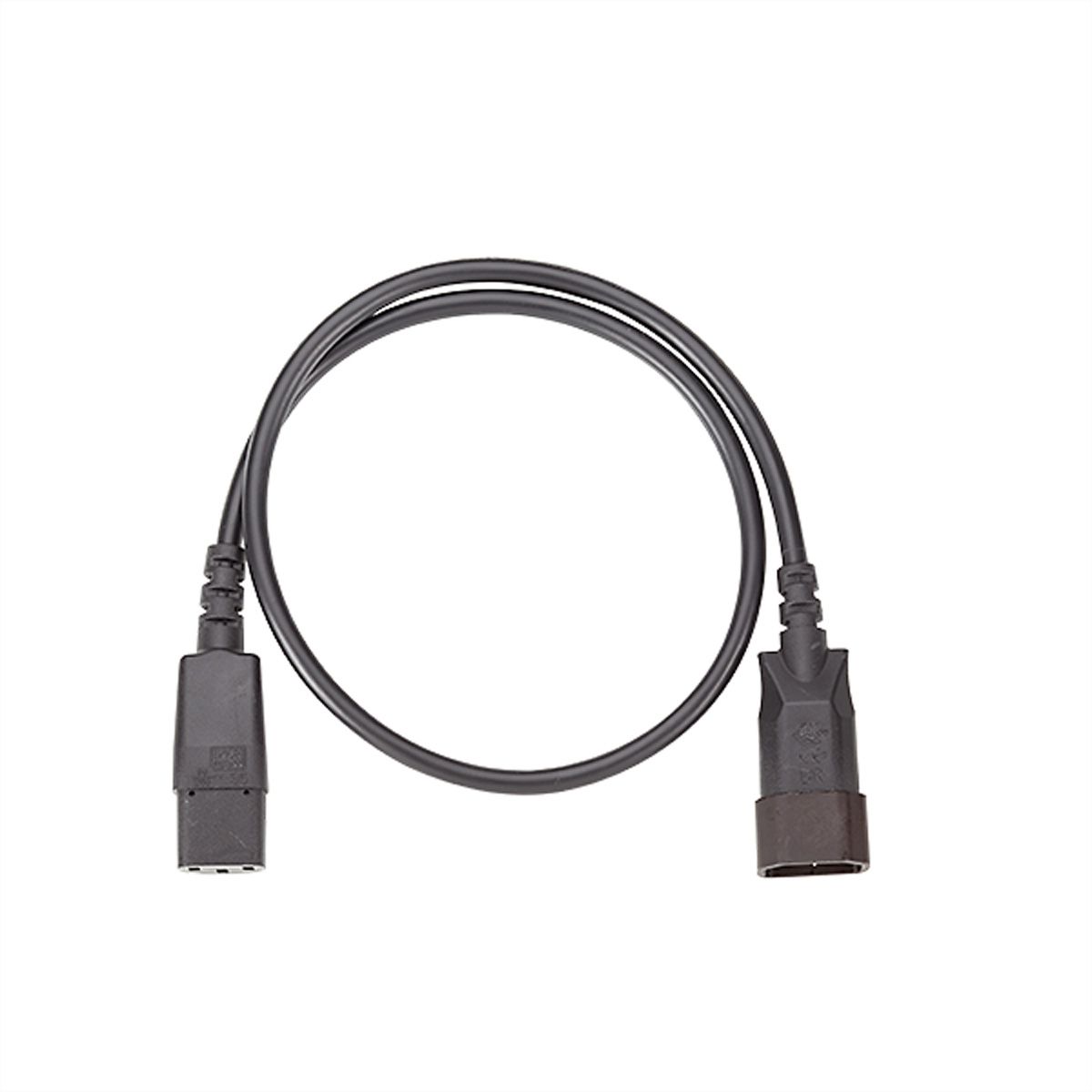 BACHMANN Câble prolongateur H05VV-F 3G1,0mm² , L: 0,75m noir C13/C14
