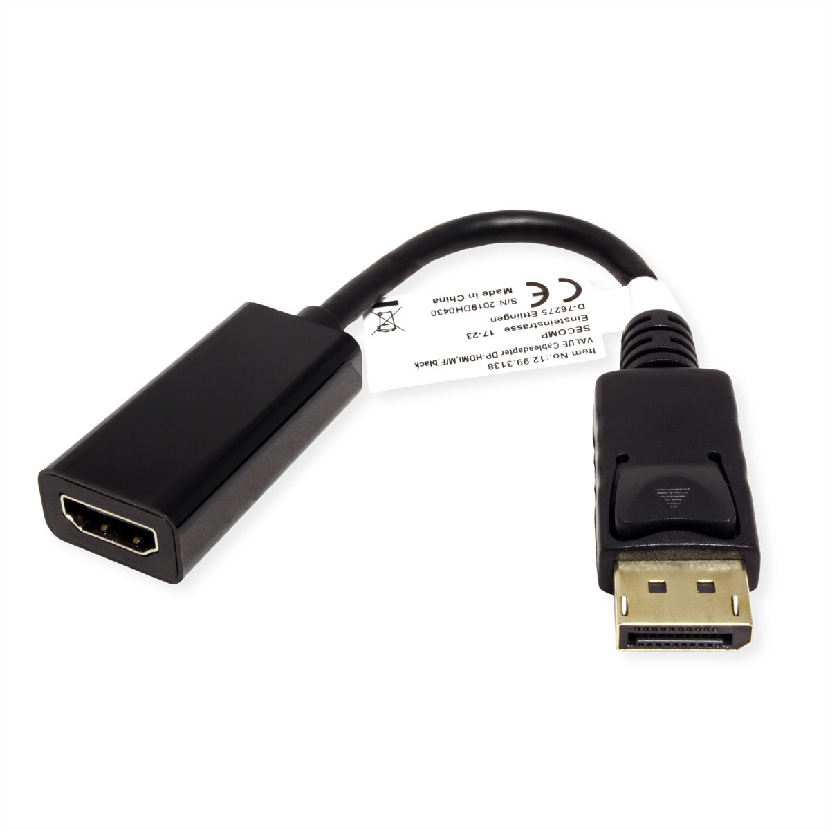 VALUE Adaptateur DisplayPort - HDMI, DP M-HDMI F