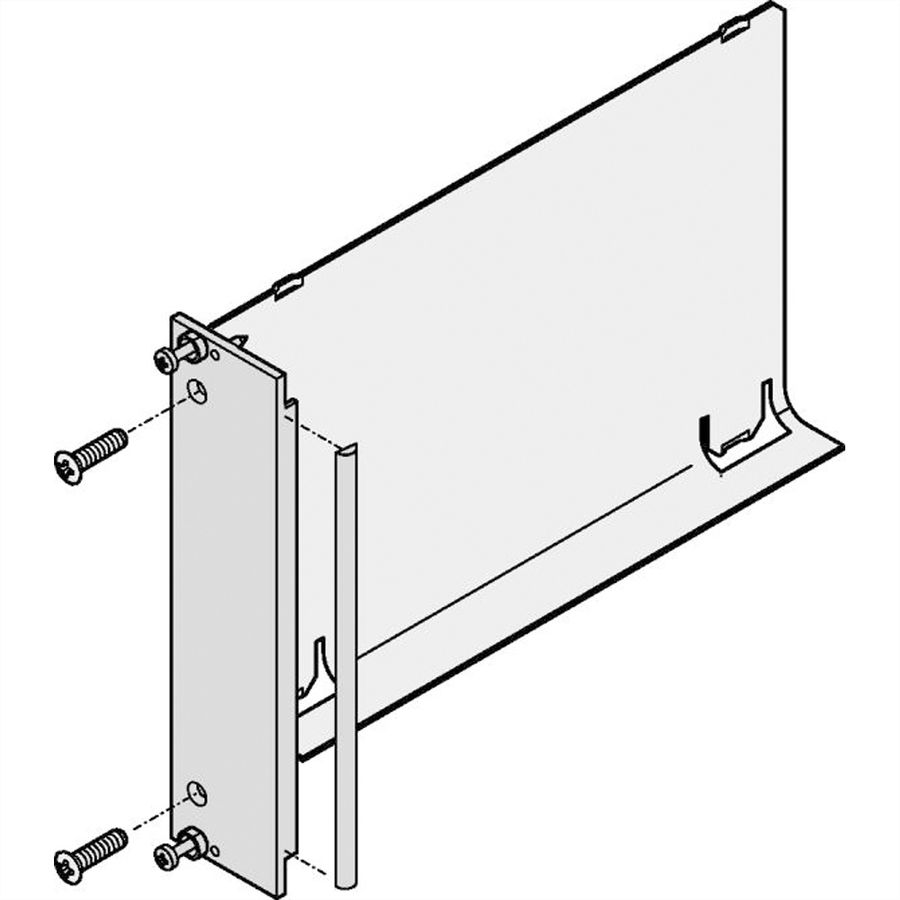 SCHROFF Baffle d'air, panneau frontal en U, blindage Refrofit, textile, 6 U, 4 CV, 160 mm