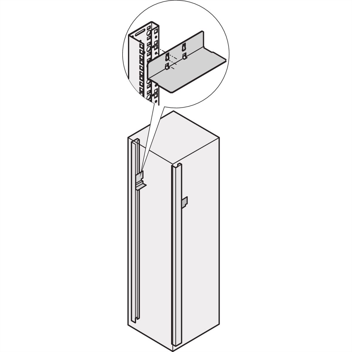 Glissière Varistar SCHROFF, courte, 15 kg, 1 paire