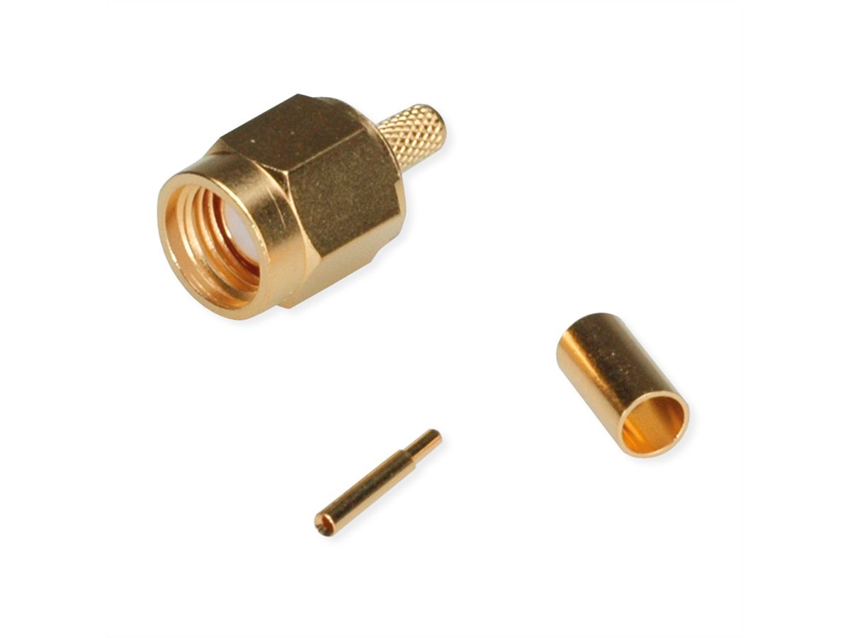 TELEGÄRTNER Connecteur SMA à sertir pour RG-316/U, plaqué or Connexion à souder/à sertir