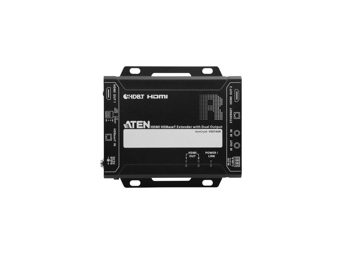 ATEN VE814AR Récepteur HDBaseT HDMI avec deux sorties (4K à 100 m) (HDBaseT Classe A)