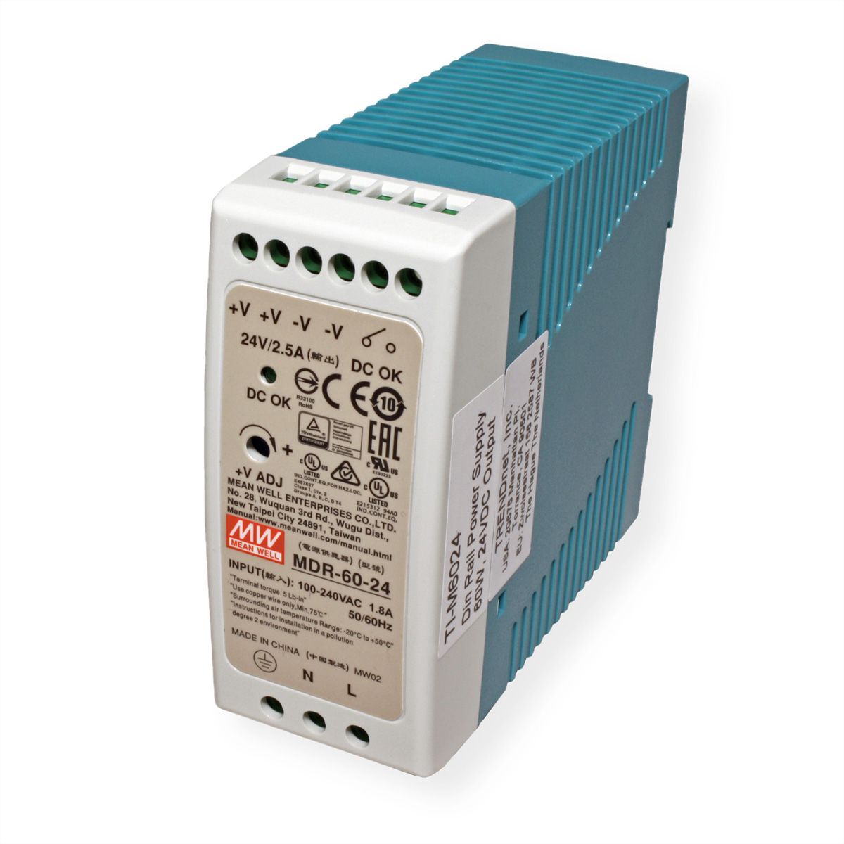 TRENDnet TI-M6024 Alimentation rail DIN électrique à sortie simple 60W