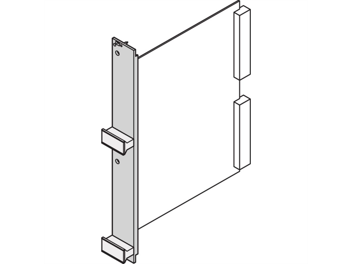 SCHROFF Unité enfichable, face avant, non blindée, pour poignée trapézoïdale statique, 6 U, 7 CV, 2,5 mm, alu, anodisé avant, conducteur arrière