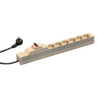 Bâti de prises SCHROFF, 2P+T ALLEMAND, 6 prises, 19", avec protection contre les surintensités