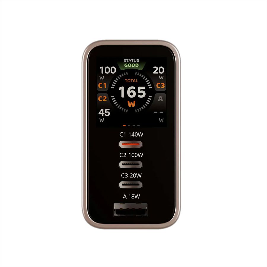 ATEN UP5165 Chargeur intelligent à 4 ports USB-C de 165 W avec écran