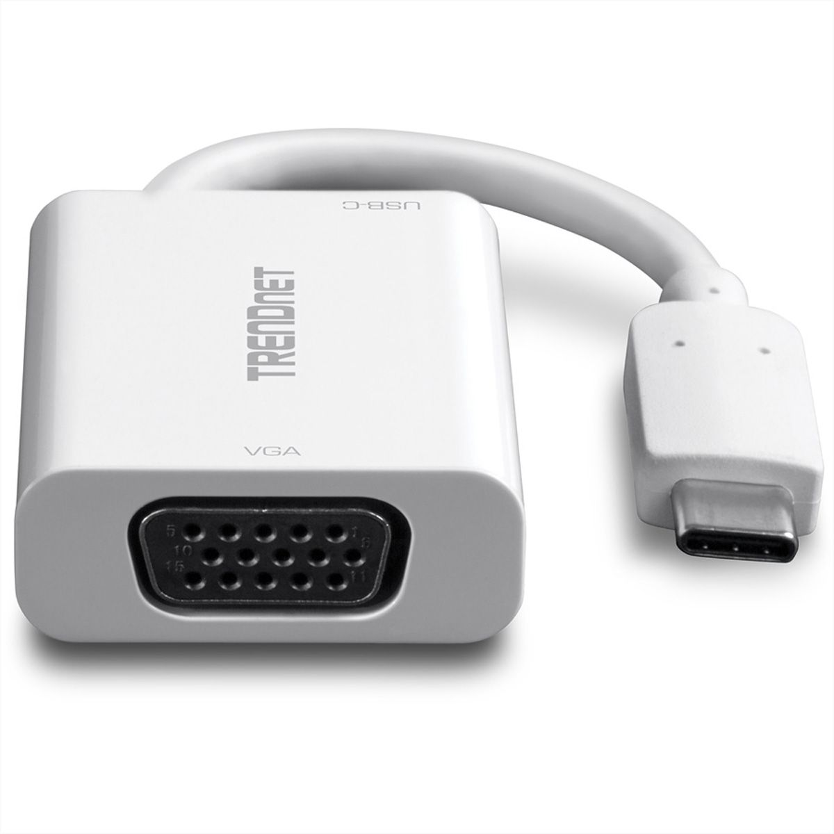 TRENDnet TUC-VGA2 USB-C VGA Blanc adaptateur et connecteur de câbles