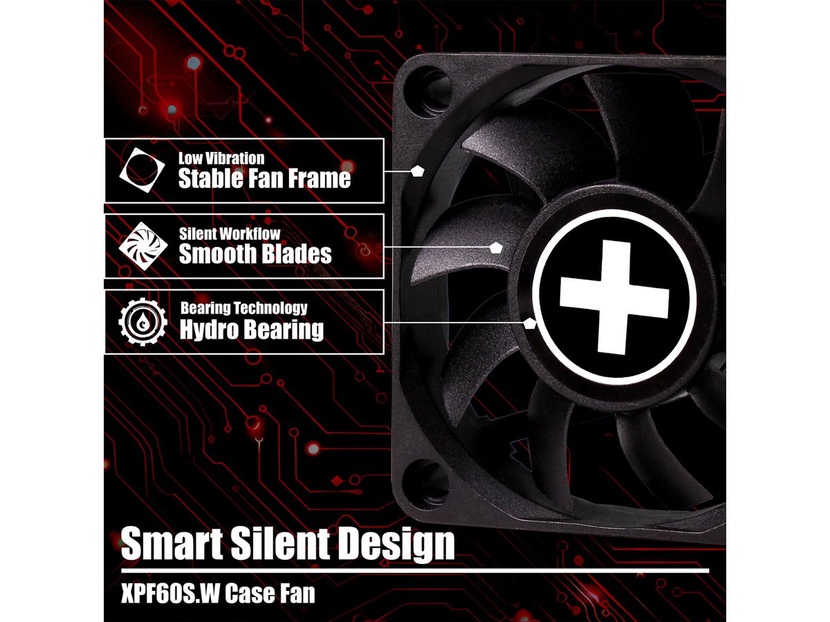 Xilence XPF60S.W Ventilateur de boîtier 60mm, 3PIN, White Box