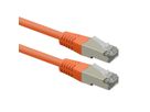 ROLINE Cordon Cat.6 (Classe E), PoE, S/FTP (PiMF) , orange, 2 m